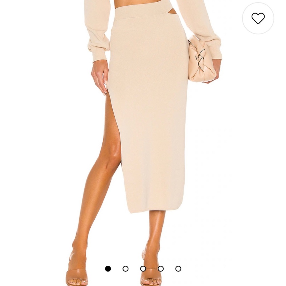Michael Costello x Revolve Cut out knit midi skirt